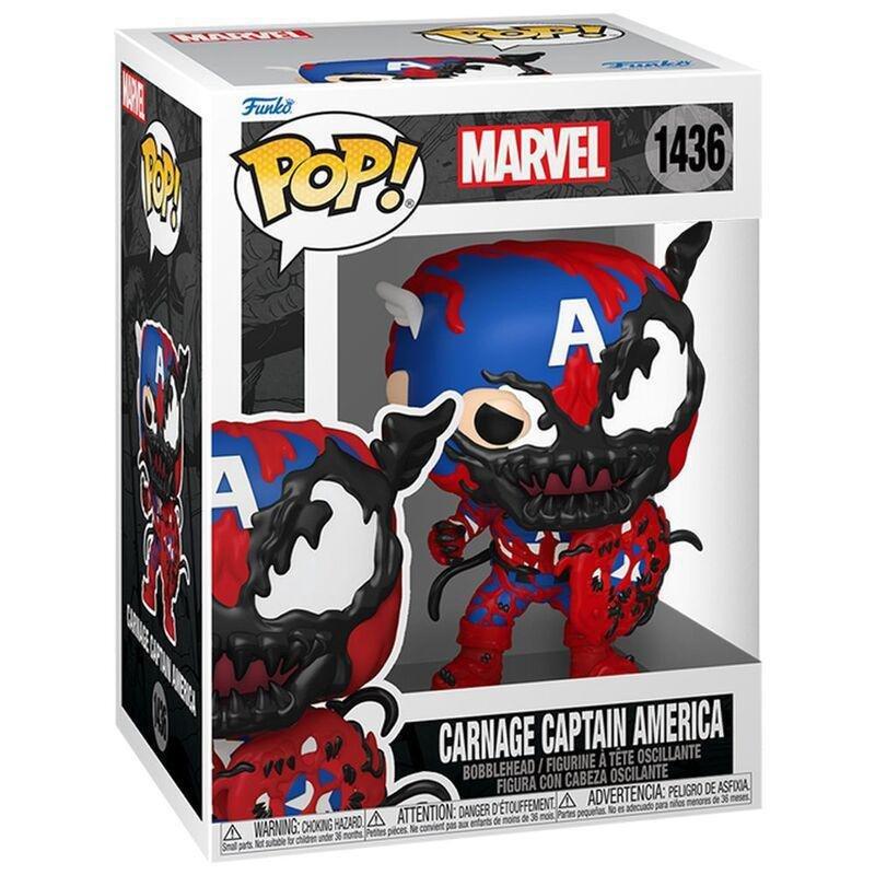Funko Pop! Marvel Carnageized Captain America Vinyl Figure, , large image number 1
