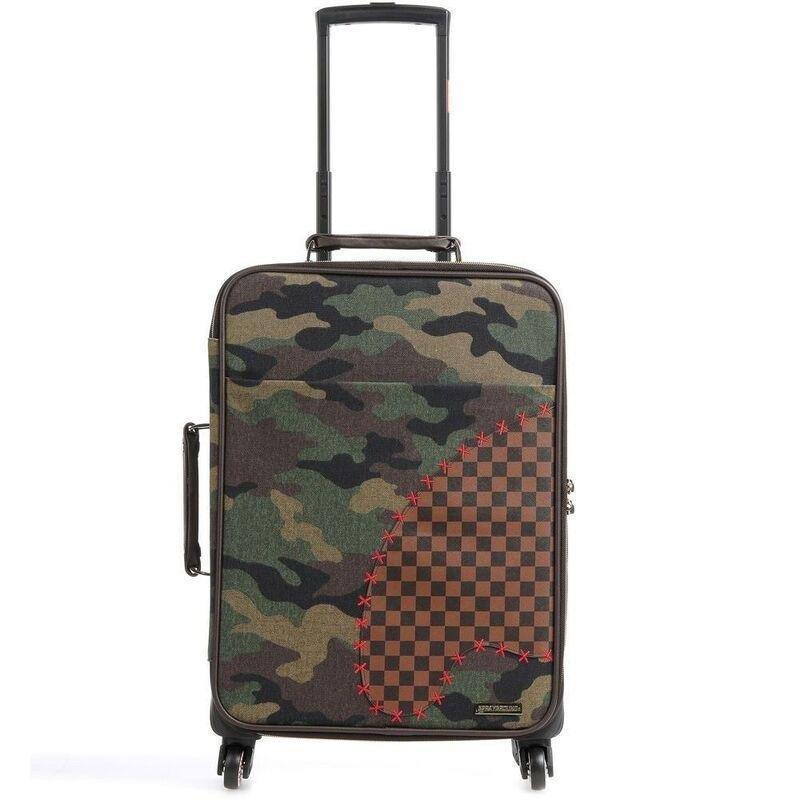 Sprayground Camo Shark Shape Check Soft Luggage, , medium