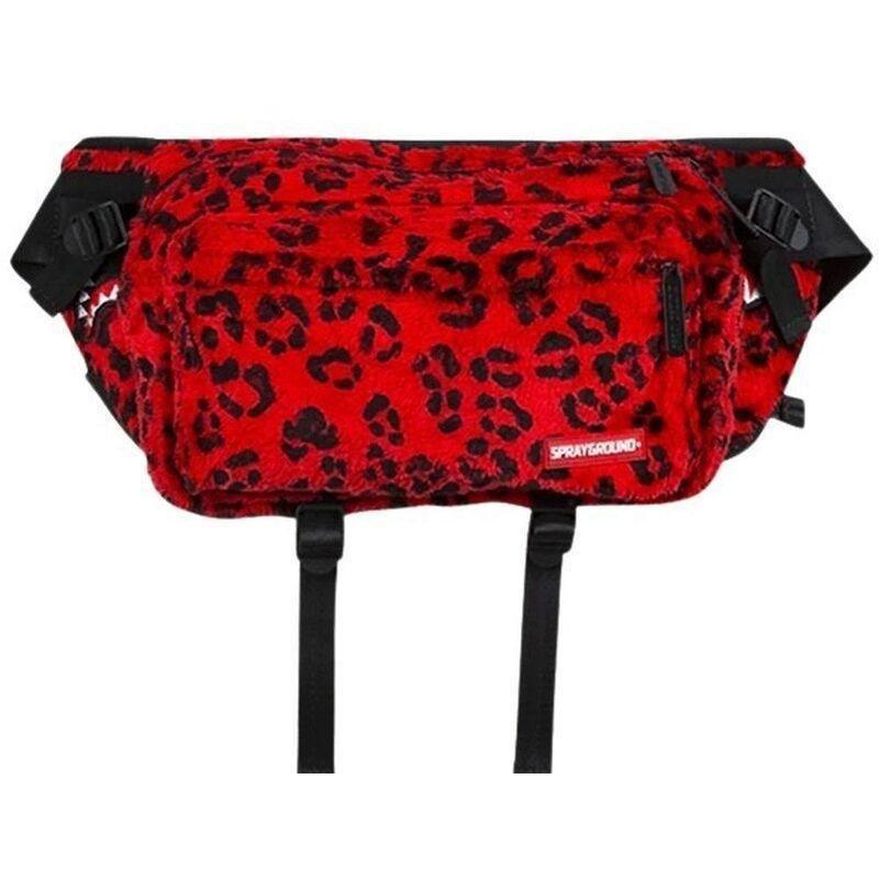 Sprayground Red Leopard Crossbody Transporter Bag, , medium