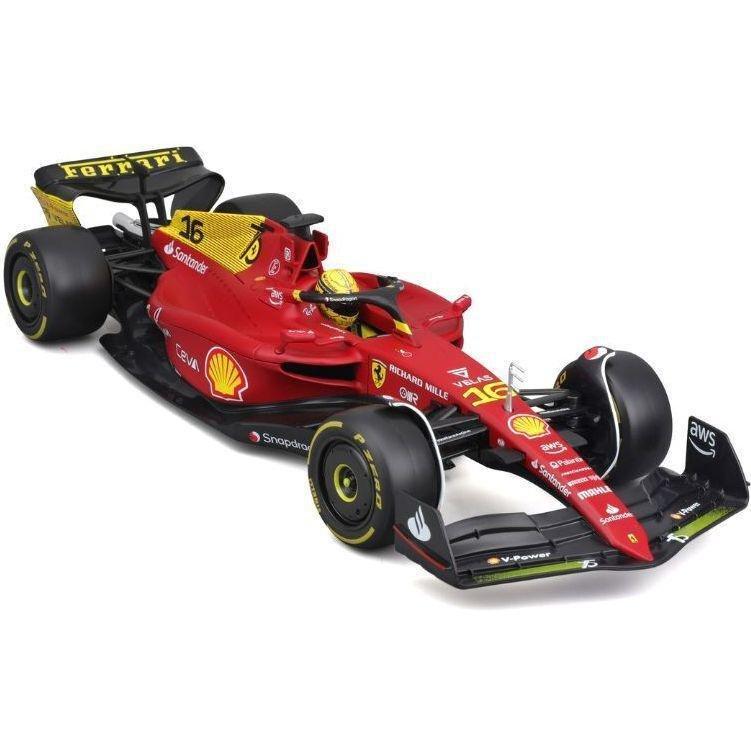 Bburago Formula Racing Charles Leclerc #16 with Ferrari F1-75 Giallo Modena 2nd Place In Italin Grand Prix F1 2022 Die-Cast Model Car 1:18 Scale, , large image number 4