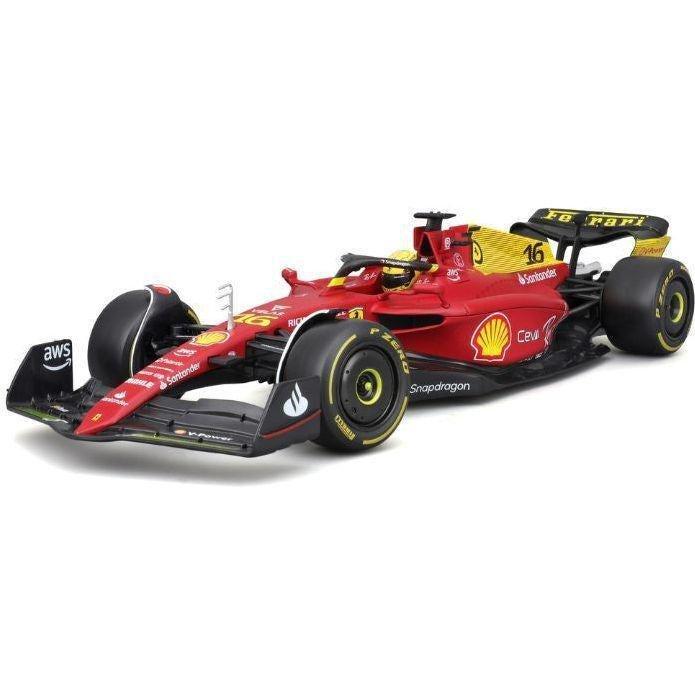 Bburago Formula Racing Charles Leclerc #16 with Ferrari F1-75 Giallo Modena 2nd Place In Italin Grand Prix F1 2022 Die-Cast Model Car 1:18 Scale, , large image number 8