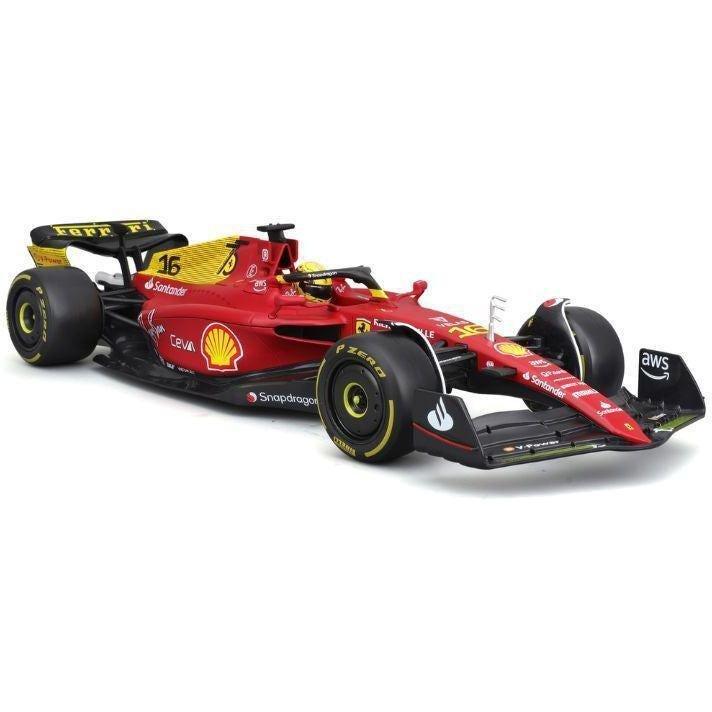 Bburago Formula Racing Charles Leclerc #16 with Ferrari F1-75 Giallo Modena 2nd Place In Italin Grand Prix F1 2022 Die-Cast Model Car 1:18 Scale, , large image number 9