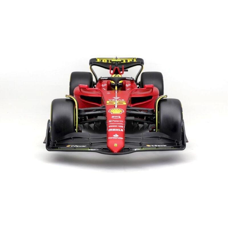 Bburago Formula Racing Carlos Sainz Jr. #55 with Ferrari F1-75 Giallo Modena 4th Place In Italin Grand Prix F1 2022 Die-Cast Model Car 1:18 Scale, , large image number 2