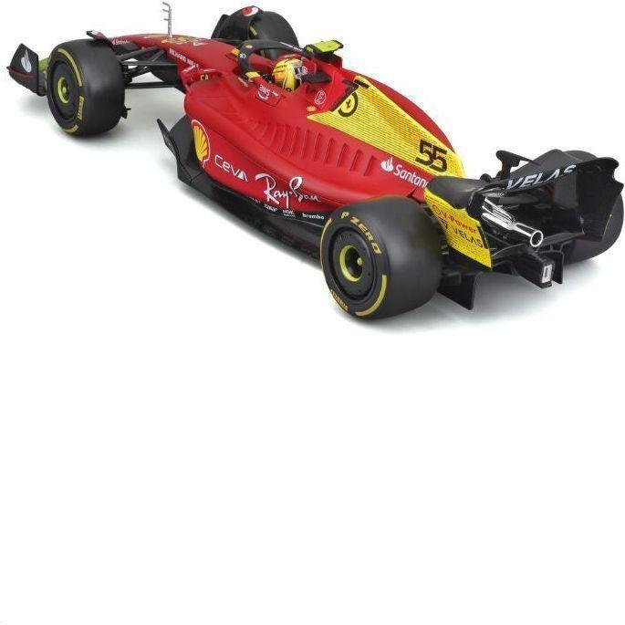 Bburago Formula Racing Carlos Sainz Jr. #55 with Ferrari F1-75 Giallo Modena 4th Place In Italin Grand Prix F1 2022 Die-Cast Model Car 1:18 Scale, , large image number 5