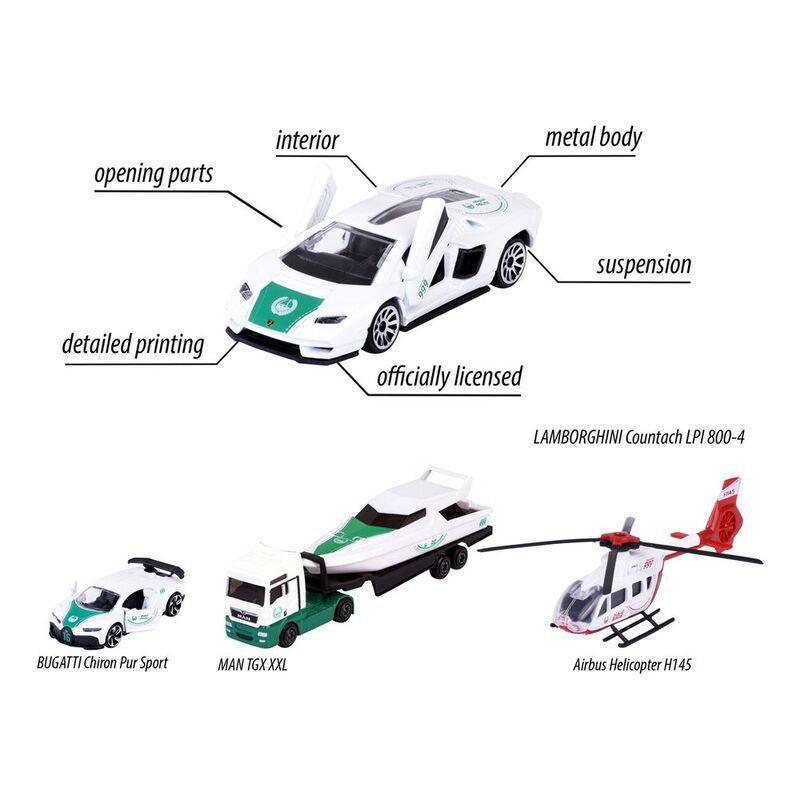 Majorette Dubai Police Force Car Set (Pack of 5), , large image number 1