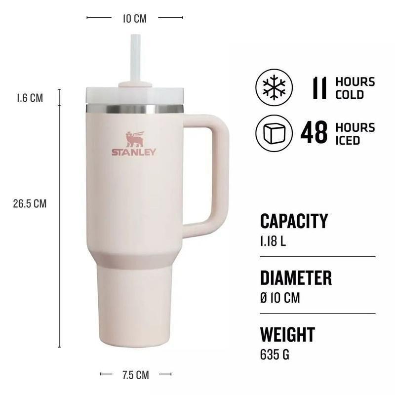 Stanley Quencher H2.0 Flowstate Travel Tumbler 1.2L/40Oz - Rose Quartz, , large image number 1