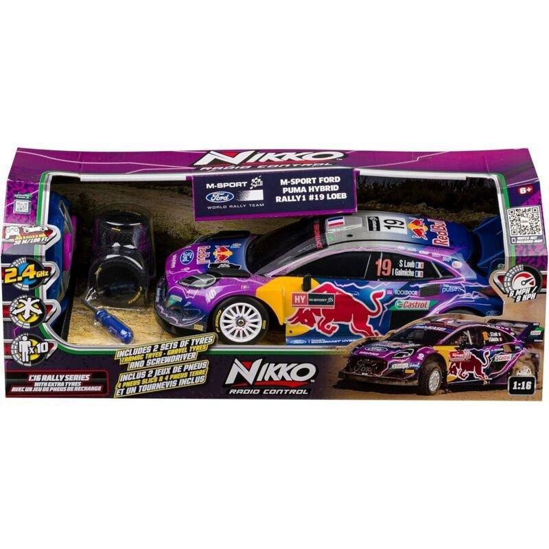 Nikko M-Sport Ford Puma Hybrid Rally1 #19 Loed 1.16 Rally Series With Extra Tires Remote Control Car, , large image number 0