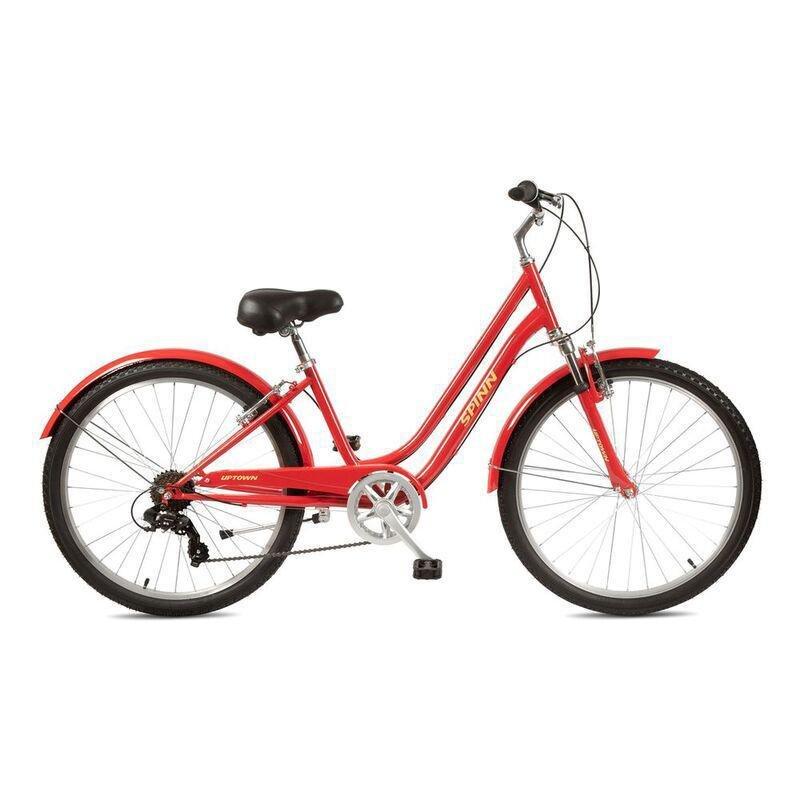 Spinn Uptown 7D Step Thru Red Curry Women's Bike, , large image number 0