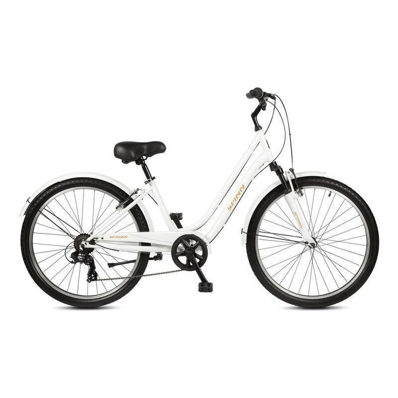 Spinn Uptown 7D Step Thru Bright White Women's Bike, , large image number 0