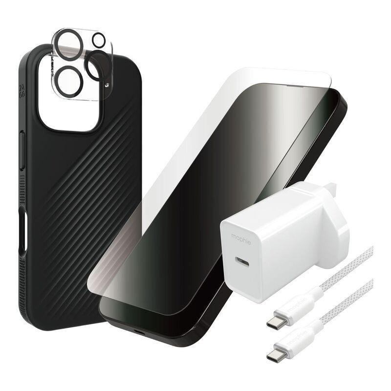 Zagg Luxesnap/ Glass Elite/IS Glass Elite Camera/ Cable & Power Bundle for iPhone 16 Plus, , medium