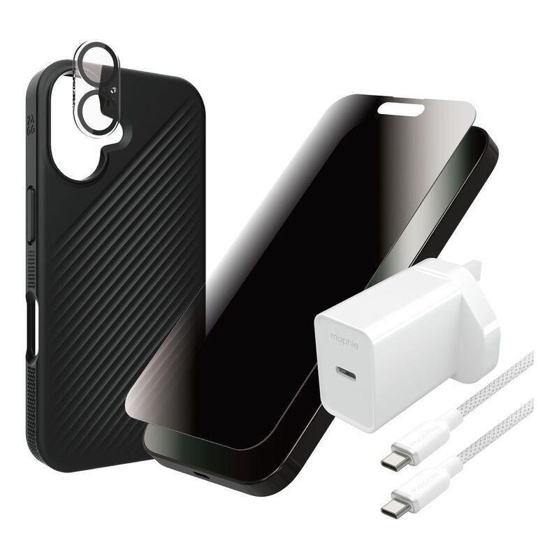 Zagg Luxesnap/ IS Privacy/ Glass Elite Camera/ Cable & Power Bundle for iPhone 16, , large image number 2