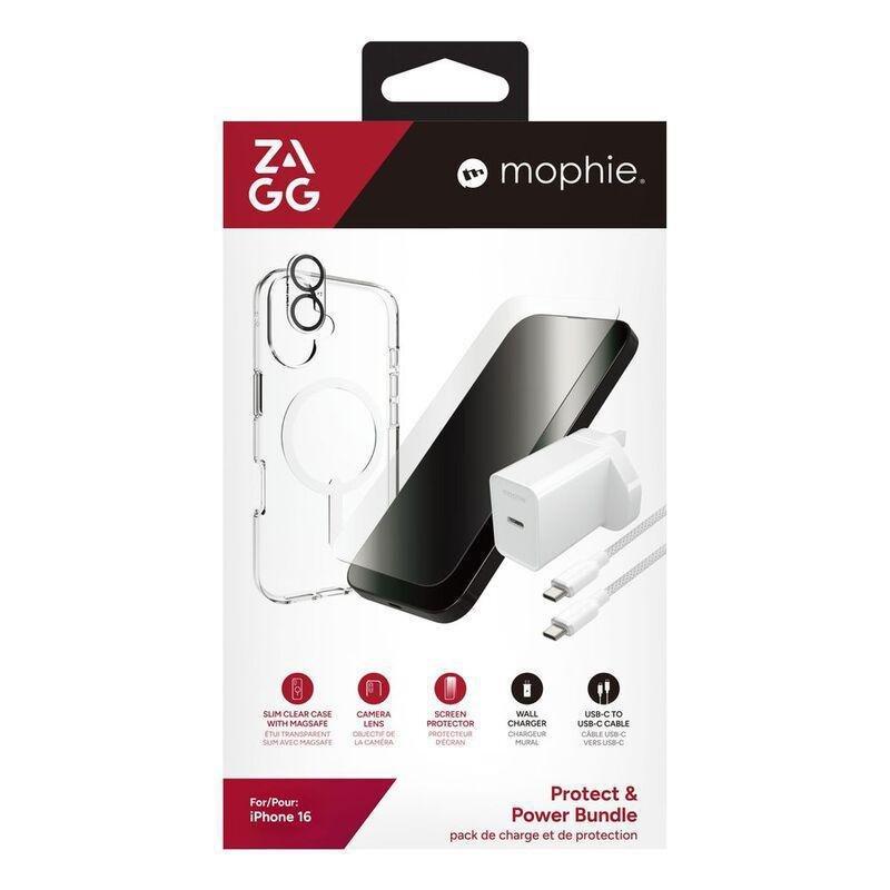 Zagg Crystal Palace Litesnap/ Glass Elite/Glass Elite Anti Glare Camera/ Cable & Power Bundle for iPhone 16, , large image number 1
