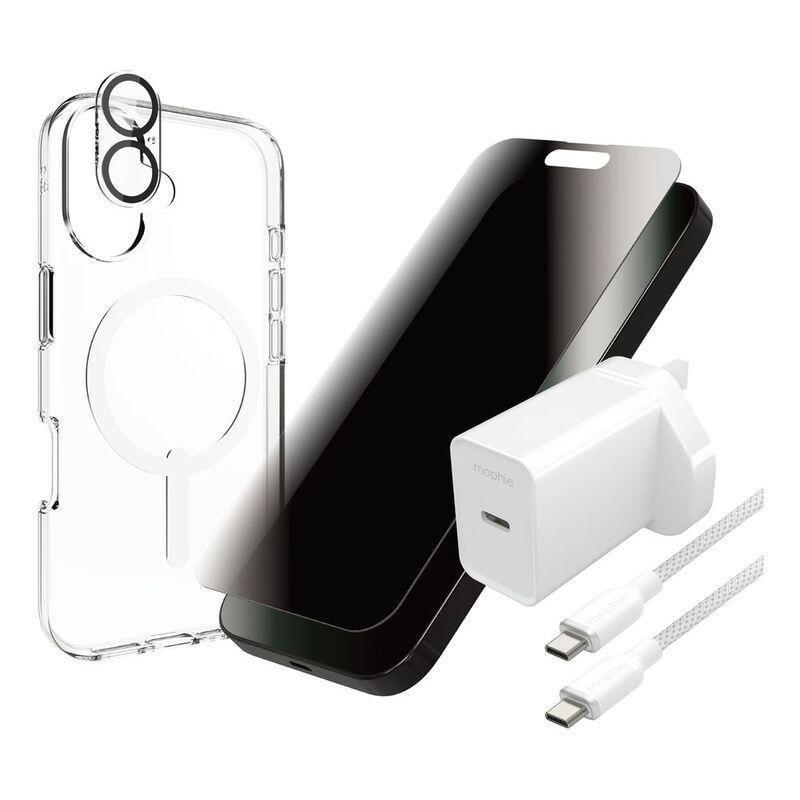 Zagg Crystal Palace Litesnap/ Glass Elite/Glass Elite Anti Glare Camera/ Cable & Power Bundle for iPhone 16 Pro Max, , large image number 0