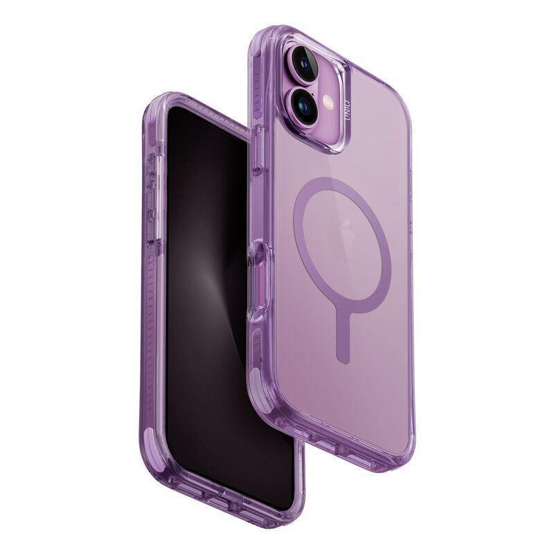 UNIQ Hybrid iPhone 16 (2024) Case 6.1 Magclick Charging Combat - Grape Pink (Grape Pink), , large image number 0