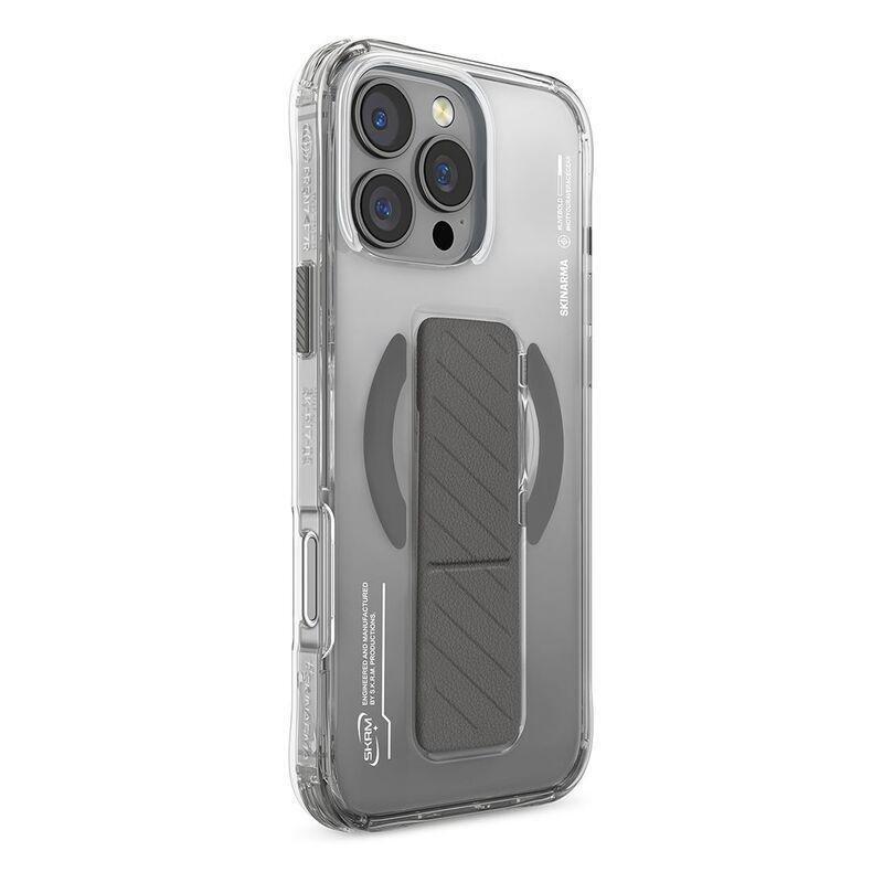 SkinArma iPhone 16 Pro Max 6.9 (2024) Case Axon (Mag-Charge + Grip-Stand) Titanium, , medium