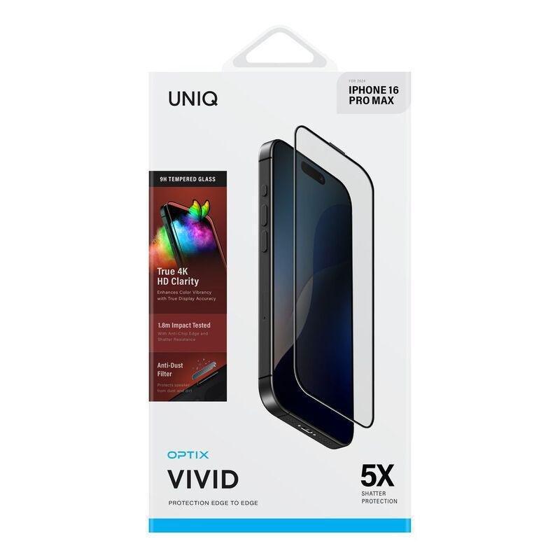 UNIQ Optix Vivid Clear iPhone 16 Pro Max (2024) 6.9 Glass Screen Protector - Vivid Clear, , large image number 1