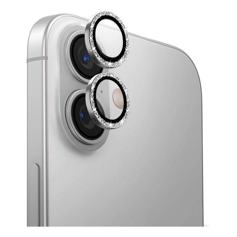 UNIQ Optix iPhone 16 Pro/Pro Max (2024) 6.3/6.9 Aluminium Shimmery Camera Lens Protector - White Shimmer (White), , medium