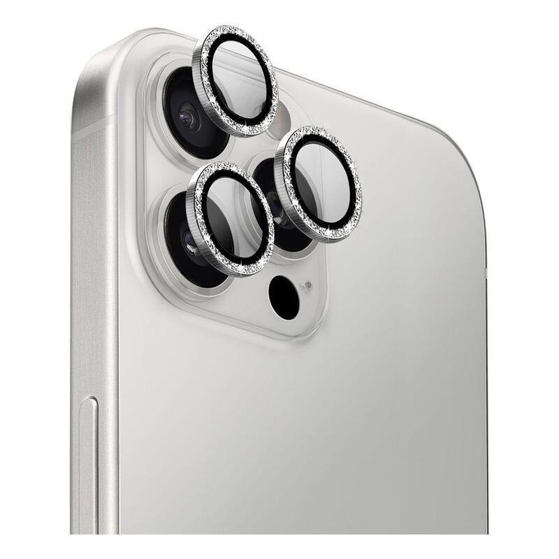 UNIQ Optix iPhone 16 Pro/Pro Max (2024) 6.3/6.9 Aluminium Shimmery Camera Lens Protector - White Shimmer (White), , large image number 1