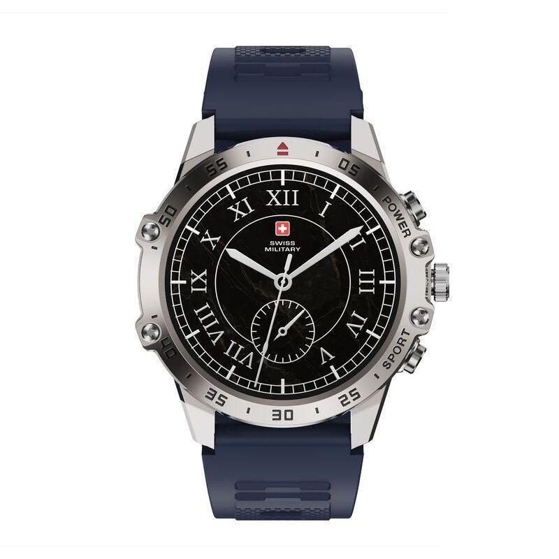 Swiss Military DOM5 Smartwatch With Blue Silicon Strap, , large image number 0