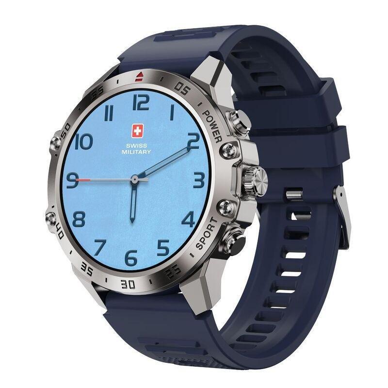 Swiss Military DOM5 Smartwatch With Blue Silicon Strap, , large image number 1