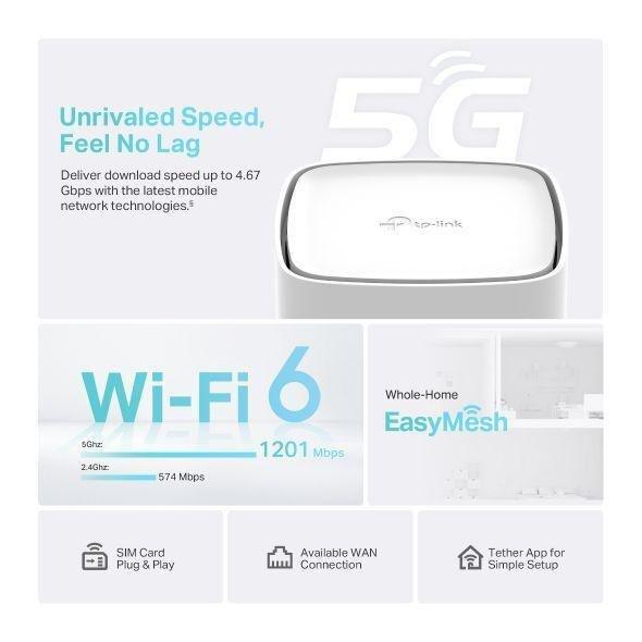 TP-Link NX200 5G AX1800 Wireless Dual-Band Gigabit Router, , large image number 2