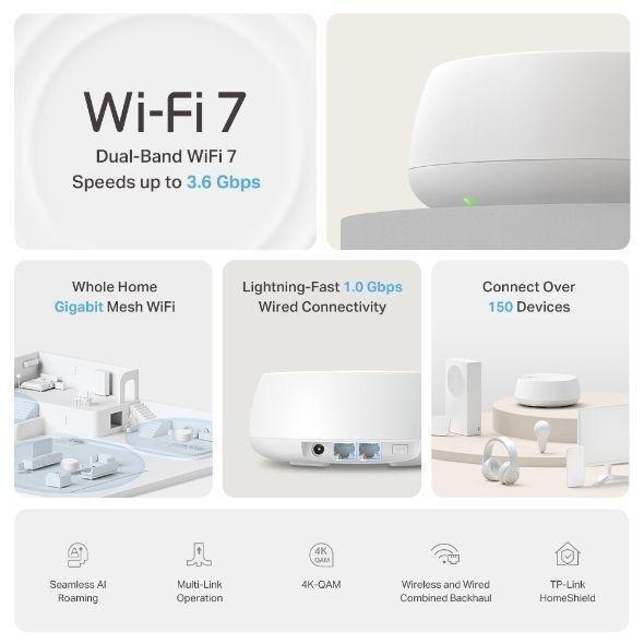 TP-Link Deco BE25 BE3600 Whole Home Mesh Wi-Fi 7 System (Pack of 3), , large image number 2