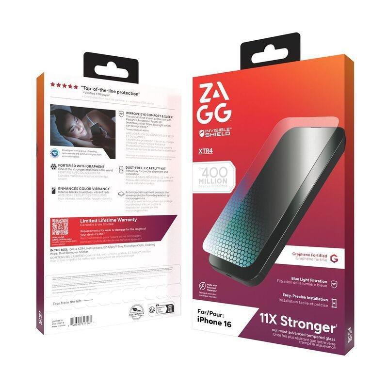 Zagg Invisibleshield Glass Xtr4 Screen Protector for Apple iPhone 16/ 15, , large image number 1