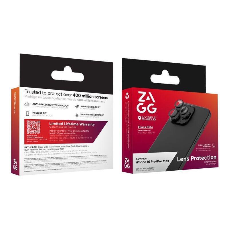 Zagg Invisibleshield Premium Glass Elite Camera Lens for Apple iPhone 16 Pro/ Pro Max - Jim/ Michael, , large image number 2
