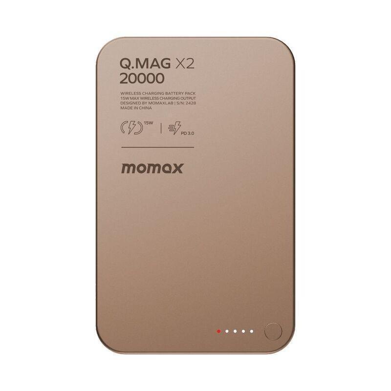 Momax Q.Mag X2 20000Mah Gen2 Magsafe Wireless Power Bank - Rose Gold, , medium