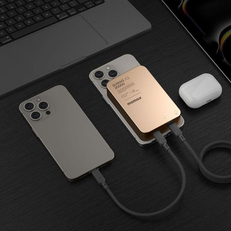 Momax Q.Mag X2 20000Mah Gen2 Magsafe Wireless Power Bank - Rose Gold, , large image number 3