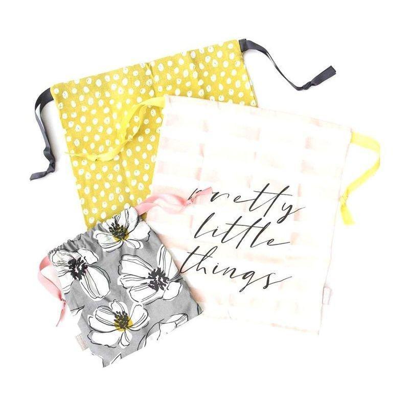 Caroline Gardner Grey Floral Travel Bags (Set of 3), , large image number 0