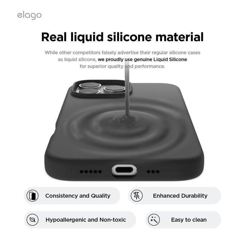 Elago Magnetic Silicone case for iPhone 16 Pro - Black, , large image number 1