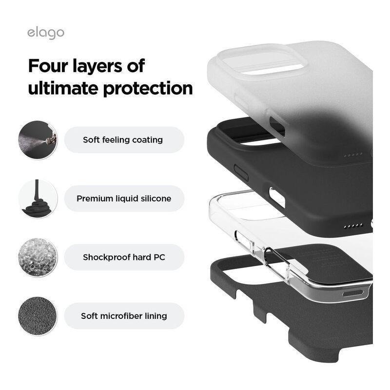 Elago Magnetic Silicone case for iPhone 16 Pro - Black, , large image number 2