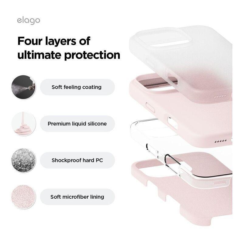 Elago Magnetic Silicone case for iPhone 16 Pro - Lovely Pink, , large image number 1