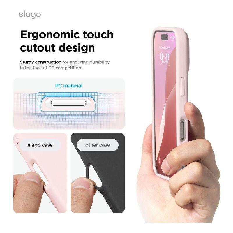 Elago Magnetic Silicone case for iPhone 16 Pro - Lovely Pink, , large image number 3