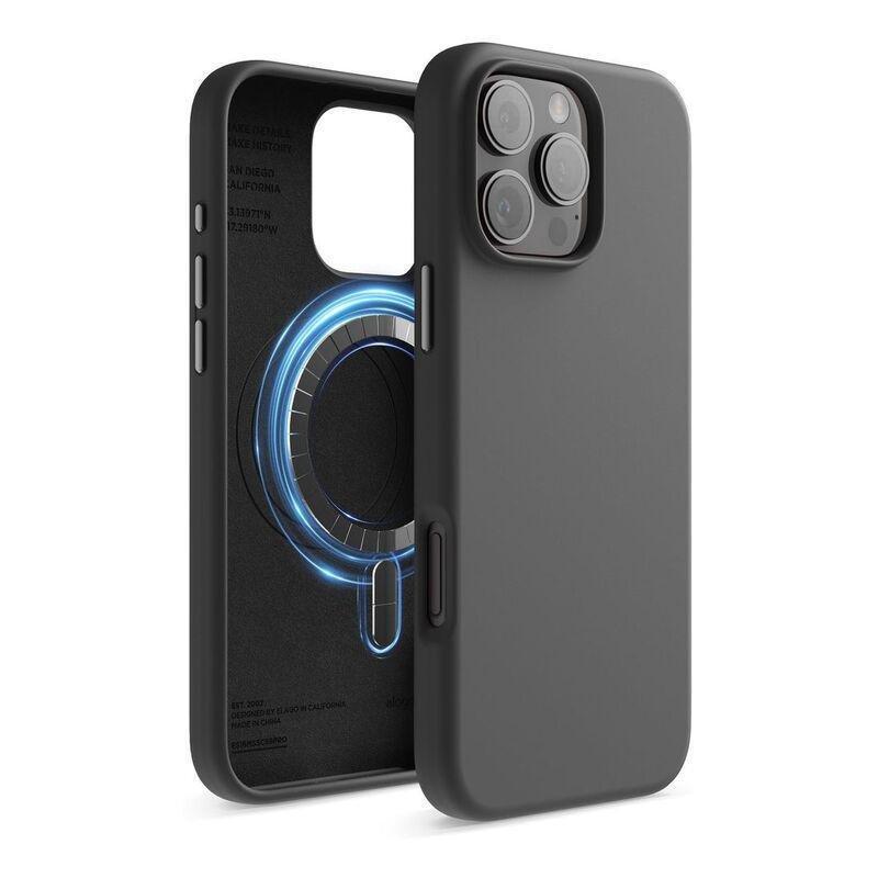 Elago Magnetic Silicone case for iPhone 16 Pro Max - Black, , medium