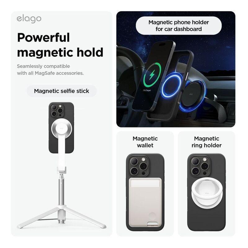 Elago Magnetic Silicone case for iPhone 16 Pro Max - Black, , large image number 1