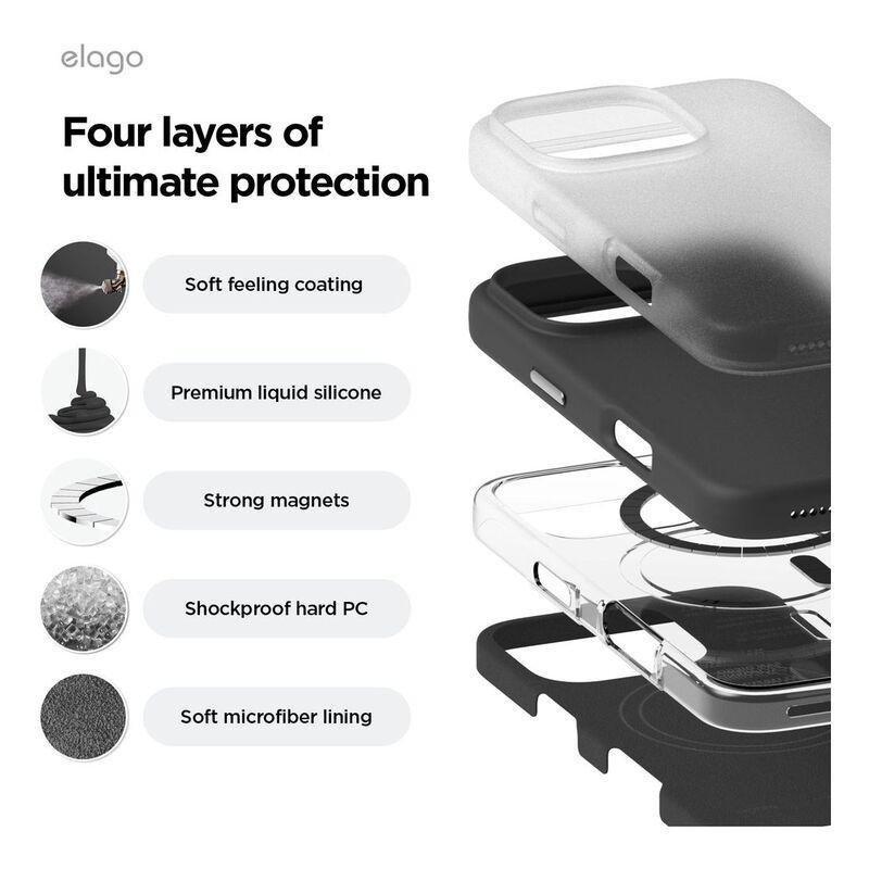 Elago Magnetic Silicone case for iPhone 16 Pro Max - Black, , large image number 3