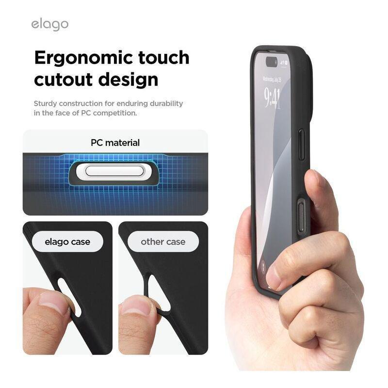 Elago Magnetic Silicone case for iPhone 16 Pro Max - Black, , large image number 4