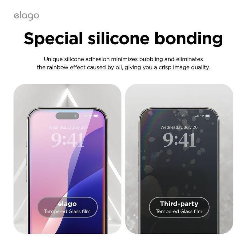 Elago Tempered Glass Screen Protector Compatible for iPhone 16 Pro (With Easy Installation Tray), , large image number 8