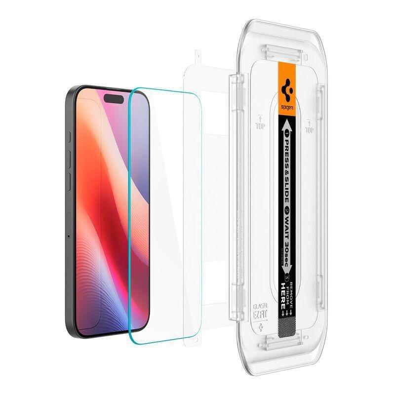 Spigen iPhone 16 Pro Glas.tR EZ Fit HD Screen Protector, , large image number 7