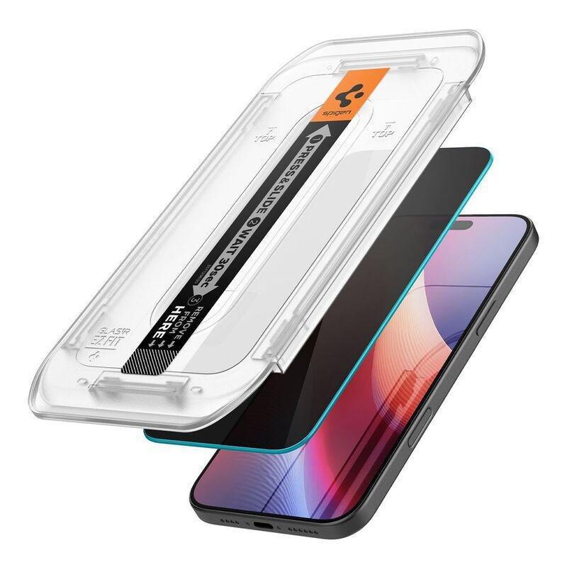 Spigen iPhone 16 Pro Glas.tR EZ Fit HD Privacy Screen Protector, , large image number 0