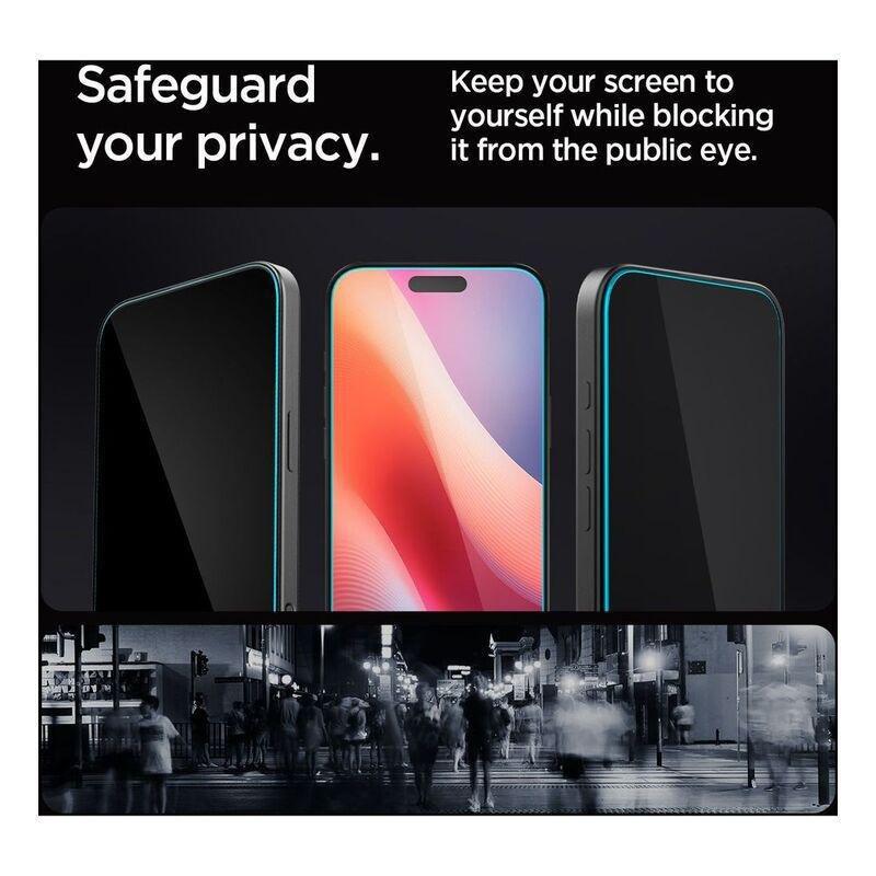 Spigen iPhone 16 Pro Glas.tR EZ Fit HD Privacy Screen Protector, , large image number 4