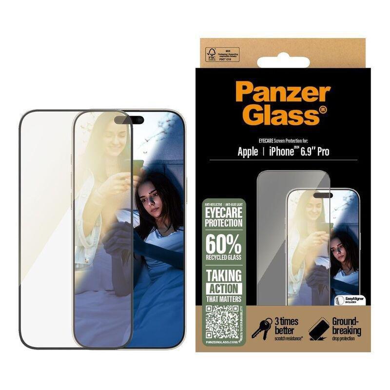 Panzer Glass iPhone 16 Pro Max Screen Protector - Ultra Wide Fit - Eyecare, , large image number 3