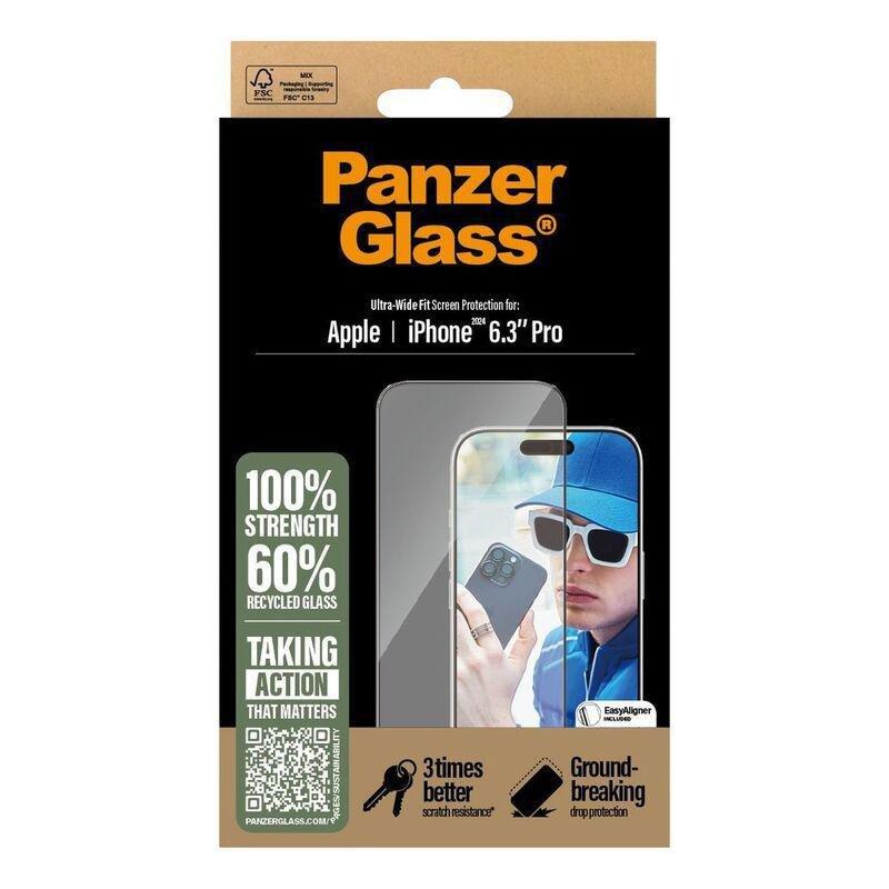 Panzer Glass iPhone 16 Pro Screen Protector - Ultra Wide Fit - Clear, , large image number 3