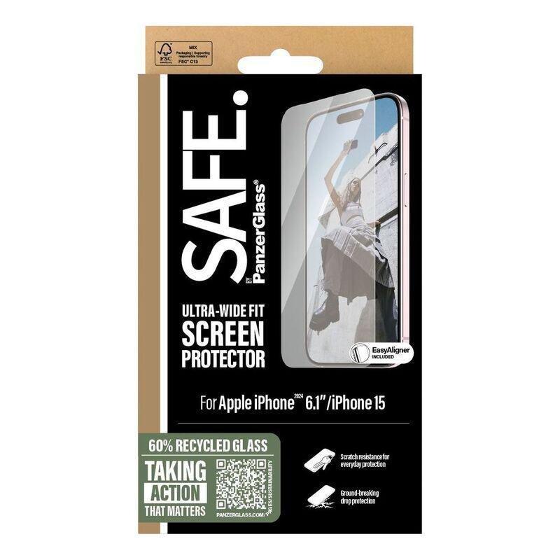 Panzer Glass Safe iPhone 16 Screen Protectors - Ultra Wide Fit - Clear, , large image number 3