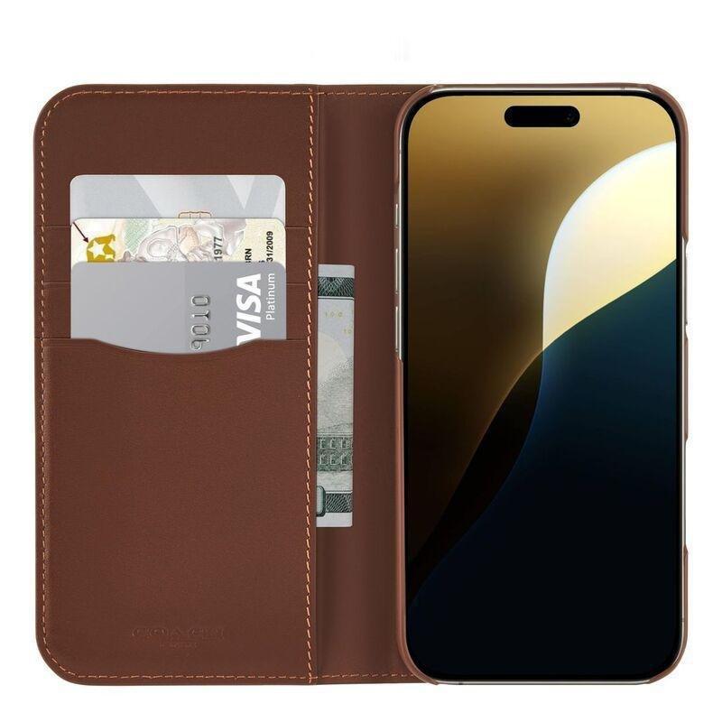 Coach iPhone 16 Pro Max Wallet Folio Case - Hazelnut, , large image number 3