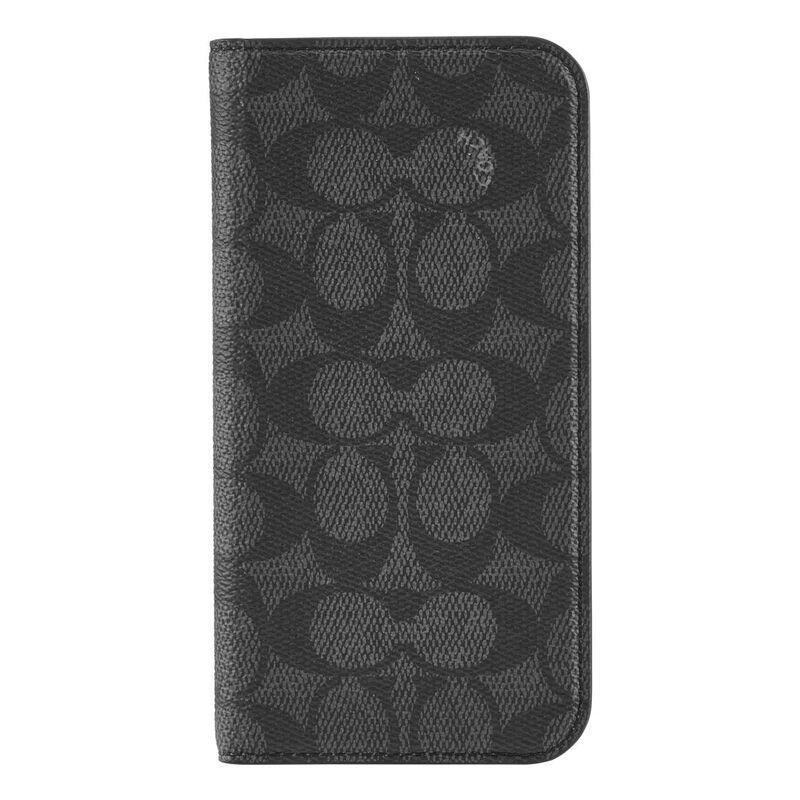 Coach iPhone 16 Pro Max Wallet Folio Case - Signature Charcoal, , medium