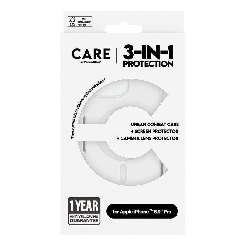 Panzer Glass Care iPhone 16 Pro Max - 3-In-1 Bundle - Flagship - Uwf Screen Protector + MagSafe Case + Hoops, , large image number 2