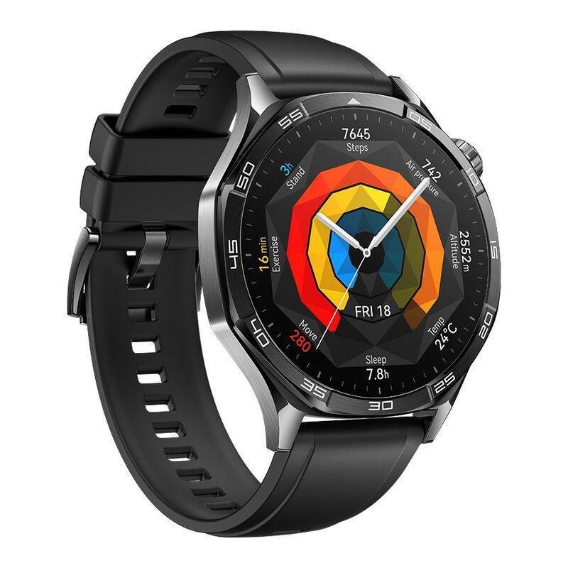 Huawei Watch GT 5 46mm Smartwatch Black - Black Fluoroelastomer Strap, , large image number 0